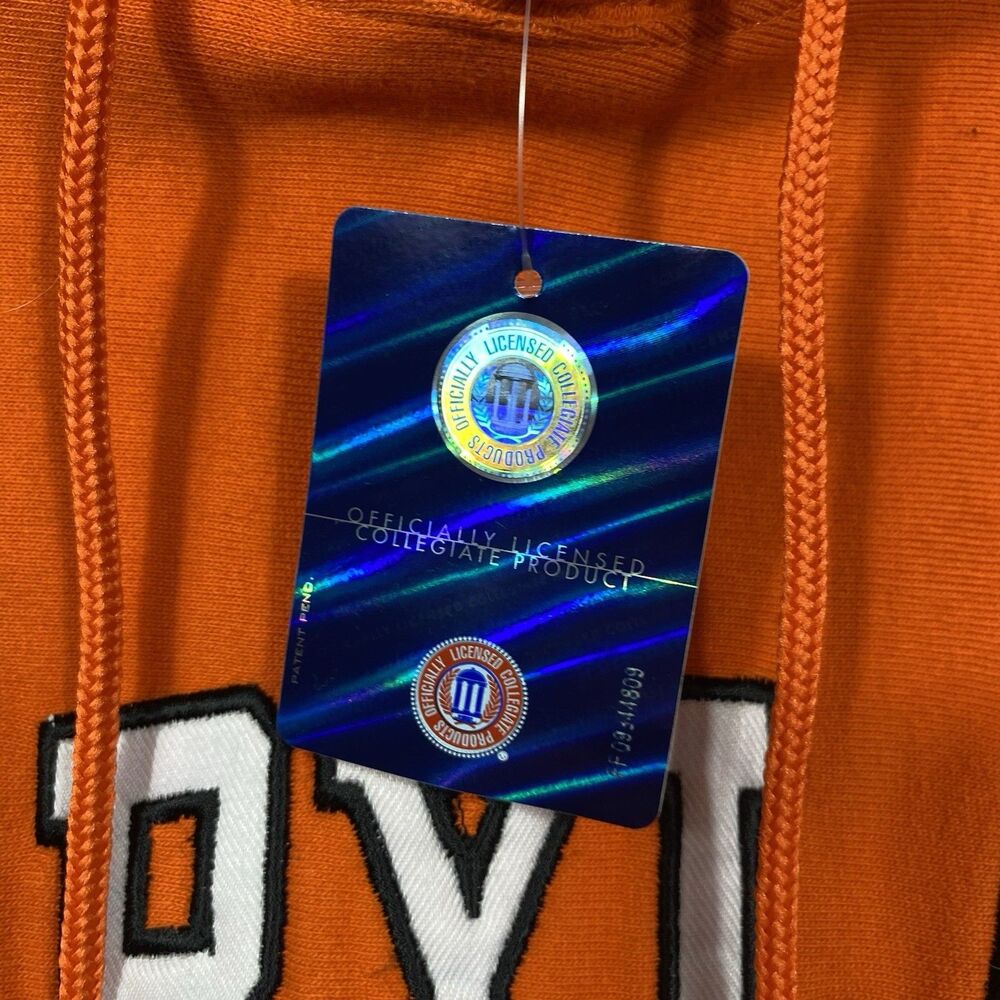Vintage University of Maryland Terrapins Hoodie Men M Hooded Orange Steve Barry - Picture 6 of 10